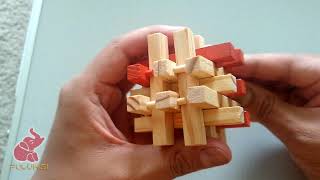 3D Wooden Slide Puzzle  Easy way to solve it [upl. by Gypsie28]