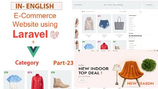 English Part 23 Build an Ecommerce website using laravel with vue js  Category [upl. by Cassaundra169]