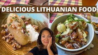 Trying Traditional Lithuanian Foods for the First Time [upl. by Yetnom371]