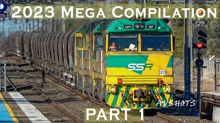 4K Australian Freight Trains Compilation 2023  NSW amp Sydney Surrounds  37 TRAINS  Part 1 [upl. by Lymn705]