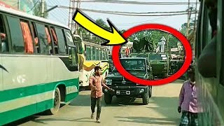 Bangladesh Army FM90 on Road  ঢাকার রাস্তায় আর্মি এয়ার ডিফেন্স মিসাইল [upl. by Ahsilam330]