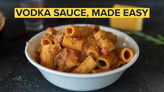 how to make the EASIEST PASTA WITH VODKA SAUCE at home [upl. by Tai982]