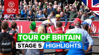 Small Bunch Contests Chaotic Finale  Tour Of Britain 2022 Stage 5 Highlights [upl. by Annayad]