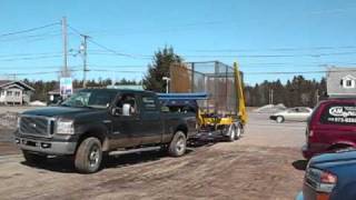 Lets secure this Military Compactor on a StepDeck Trailer [upl. by Lansing]