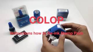 How To ReInking Colop self inking stamp refill amp refill inkpad [upl. by Aidnis417]