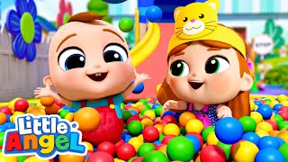 Ballpit Animal Playground Adventure  Little Angel  Kids Videos and Songs for Children [upl. by Livvi295]