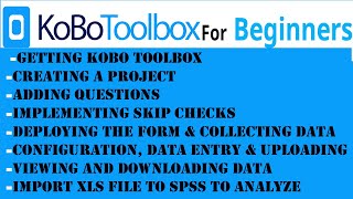 Kobo Toolbox tutorial [upl. by Orlanta277]