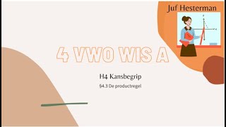 4VWIA  §43 Productregel WISKUNDEONDERWIJSOPAFSTAND LES3 [upl. by Antrim]