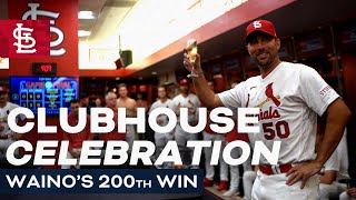 Inside The Clubhouse Wainwrights 200th Win  St Louis Cardinals [upl. by Weingartner792]