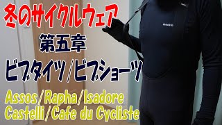 冬のサイクルウェア 第五章 「ビブタイツ  ビフショーツ」海外のサイクルウェア 自転車ロードバイク [upl. by Ditzel]