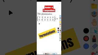 Number of Transposition Permutation shorttricks shorts transposition permutations mathstricks [upl. by Vaden]