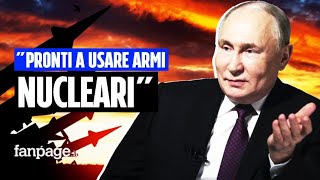 Il presidente russo Putin “Pronti a usare armi nucleari se nostra sovranità sarà minacciataquot [upl. by Rebmaed266]