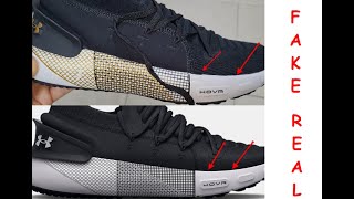 Under Armour phantom 3 real vs fake How to spot fake Under Armour hovr sneakers [upl. by Duwad]