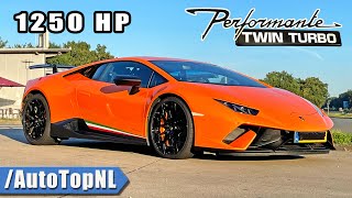 1250HP Lamborghini Huracan TWIN TURBO 358kmh REVIEW on AUTOBAHN by AutoTopNL [upl. by Spatola471]