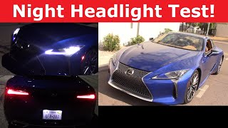 2024 Lexus LC 500h Hybrid Headlight Test and Night Drive [upl. by Treble]