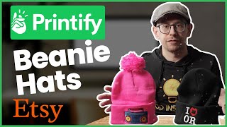 Printify Hats Review Print on Demand Beanie Hats [upl. by Maker]