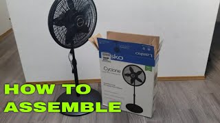 How To Assemble The Lasko Cyclone Pedestal Fan no tools [upl. by Laural]