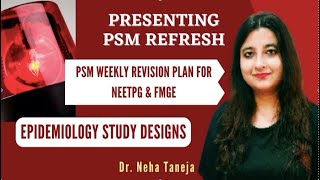 PSM Weekly Revision PlanEpidemiology Study Designs fmge neetpg fmgeexaminicet [upl. by Aserehc]