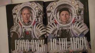 ASMR soft spoken read through the National Geographic magazine about space with white noise [upl. by Ahsieker]