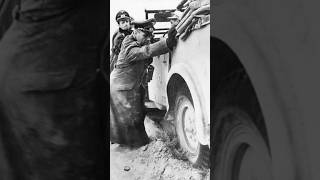 Erwin Rommel The Desert Fox helps to push his staff car in North Africa 1941 ytshort ww2 [upl. by Etnaed]