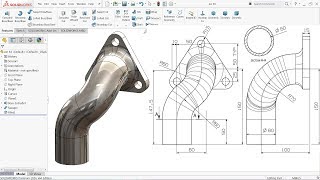 SolidWorks Tutorial for beginners Project Curve Exercise 44 [upl. by Eceinaj50]