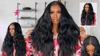 50 Natural Looking Wavy Sensationnel Cloud 9 quotWhat Lacequot Brielle WigSamsBeautySyntheticWigSeries [upl. by Jerald]