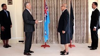 Fijian President receives Credentials from the new NonResident Spanish Ambassador [upl. by Mame]