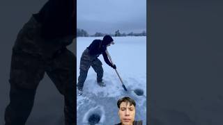 Fishing skills are amazing 😃 fishing icefish icefishing ice shorts [upl. by Maunsell]