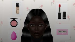 black skin makeup animationmakeup for dark skinAmazing transformation of 4c hair girl [upl. by Ellynad]