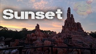 Big Thunder Mountain Railroad at sunset 🥰👌🏼💙 [upl. by Assiruam]