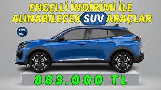 Engelli İndirimi Ötv Muafiyeti ile Alınabilecek Suv Araçlar [upl. by Nwahsud490]