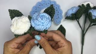 Mini Rosas Tejidas a crochet Super Fácil💚Mayelin Ros [upl. by Aihtekal]