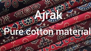 Ajrak pure cotton material siyamol vlogs [upl. by Cuthbert]