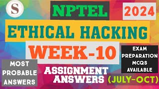 Ethical Hacking NPTEL Week10 Assignment Answers 2024JULYOCTEthicalHacking nptel skumaredu [upl. by Annaes993]