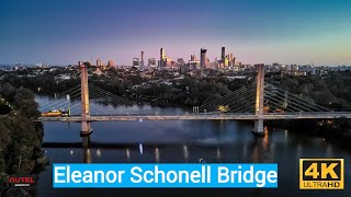 Spectacular Eleanor Schonell Bridge  morning twilight [upl. by Gherlein]