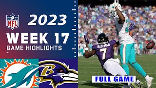 Miami Dolphins VS Baltimore Ravens Week 17 FULL GAME  NFL Highlights Today [upl. by Latoyia]