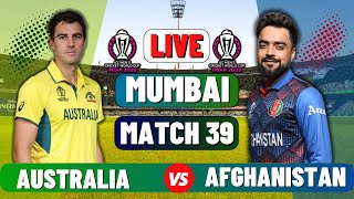 Live AUS Vs AFG ICC World Cup 2023  Live Match Centre  Australia Vs Afghanistan  2nd Innings [upl. by Dareen322]