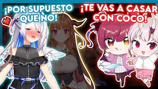 MARINE Y AYAME PIENSAN QUE KANATA SE VA A CASAR CON COCO HololiveSub Español [upl. by Florine107]