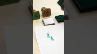 christmas Stamp Art with rubber Easy DIY Holiday Magic🎄christmas2024 stamps laserengraving [upl. by Dusza]