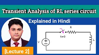 Transient analysis of RL series circuit in Hindi  Network Theory [upl. by Acir493]