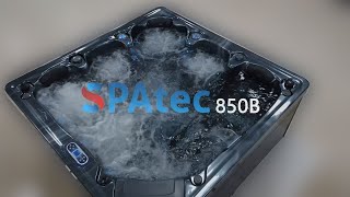 Jacuzzi Spa dextérieur Spatec 850B shadow noir [upl. by Enaerb444]