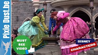 Anastasia amp Drizella craziness with Lady Tremaine at Disneyland Paris 2020 [upl. by Auqinehs]