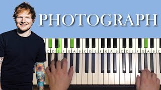 Ed Sheeran  Photograph Piano Tutorial Lesson [upl. by Elrahc]