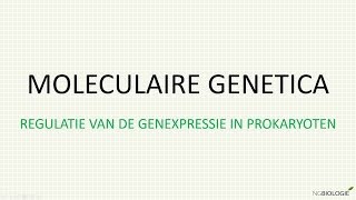 Moleculaire genetica  regulatie van genexpressie in prokaryoten [upl. by Ely]