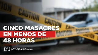 Desbordada la violencia cinco masacres han ocurrido en el país en menos de 48 horas [upl. by Atter]