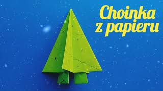 Jak zrobić Choinkę z papieru 🌲 Choinka Origami 🎄 Ozdoby Świąteczne z papieru 🌲 Choinka z papieru 3d [upl. by Nored]