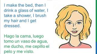 Dialogue 26  Inglés Spanish  Daily routine  Rutina diaria [upl. by Adnalor160]