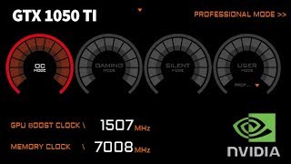 How to Easy overclock Gigabyte Geforce GTX 1050 Ti G1 Gaming OC Edition [upl. by Uriah]