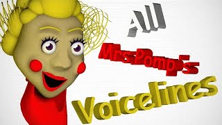 Mrs Pomp Voicelines  Baldis Basics [upl. by Enovi]