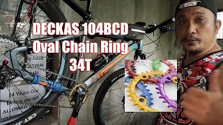 Oval Chainring 34T Deckas 104 BCD  Tips for choosing the correct chainring 1 by setup [upl. by Aizat708]